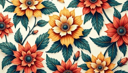 Subtle paisley floral pattern in muted earth tones , fabric, flower, soft