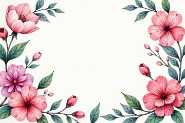 Subtle watercolor floral design seamlessly loops , wallpaper, pastel