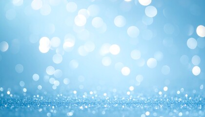 Light blue bokeh background with glitter