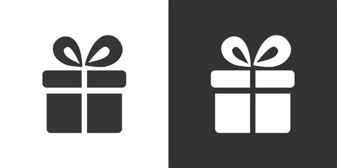Gift icon. Solid glyph series icon