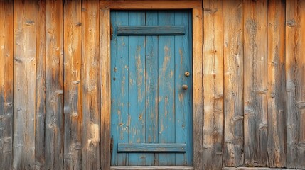 Old rustic wooden door with weathered texture, vintage architectural detail in traditional rural environment