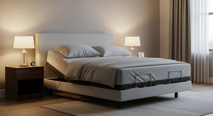 Adjustable Bed Frame in Modern Bedroom Setting