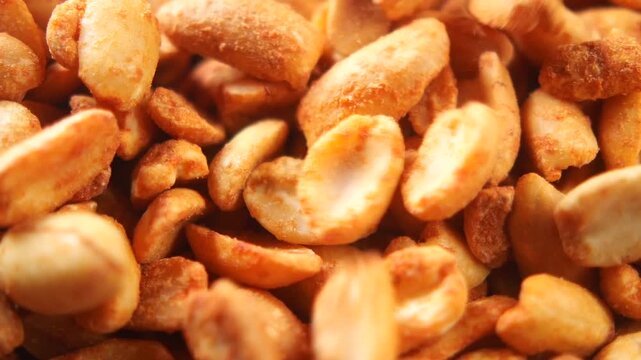 Crunchy roasted peanuts ready for snacking and enjoyment