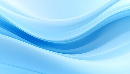 Fototapeta premium Light blue flowing curves. Abstract background with soft, flowing, wavy lines of light and dark blue