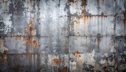 Grunge weathered, scratched gray metal texture background wallpaper.