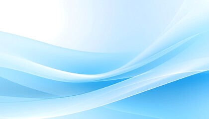 Obraz premium Light blue flowing curves on a white background