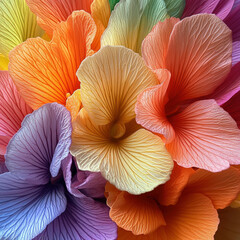 Colorful flowers in a bouquet.