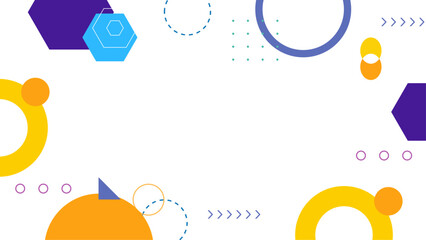 Abstract colorful geometric shapes and arrows, suitable for presentations, websites, banners, and promotional materials needing dynamic and eye catching visuals.