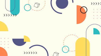 Abstract geometric shapes design suitable for backgrounds, posters, print materials, web graphics, and modern art projects needing a vibrant touch.