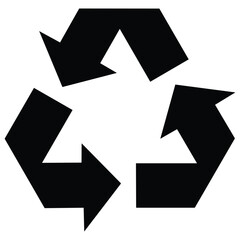 Recycle sign vector illustration, Set of packaging products symbols, packaging labels, information sign of recycling, cycle black symbols, Recycle icon symbol, Recycling and rotation arrow icon pack.