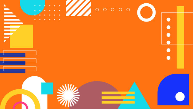 Vibrant graphic with geometric shapes suitable for backgrounds, posters, and digital designs with a modern and dynamic look.