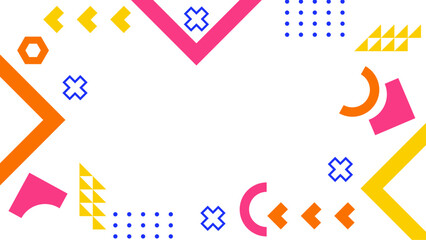 Colorful abstract geometric design suitable for backgrounds, prints, packaging, and web design projects. Vibrant and modern visual elements.