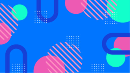 Abstract geometric shapes with pink, blue, and green hues. Suitable for backgrounds, web design, branding, and modern creatives in need of vibrant visuals.