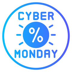 cyber monday gradient icon