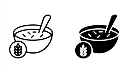 Cereal icon set symbol template for graphic and web design on white background