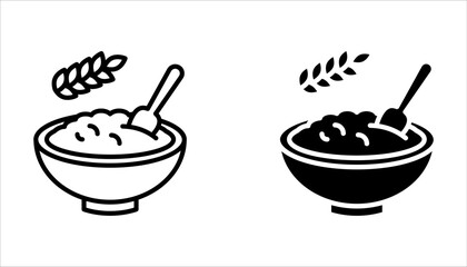 Cereal icon set symbol template for graphic and web design on white background © NAPISAH