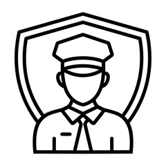 Obraz premium Security Officer Icon.