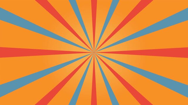 Festive sunburst and gradient animation slow spin background. for summer content or vlog in travel, fashion, sport, music event. Pop, cheerful and dynamic