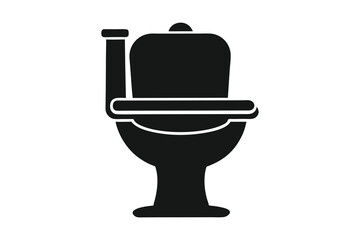 Obraz premium Toilet bowl icon isolated on white background