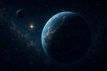 Fototapeta premium earth and moon