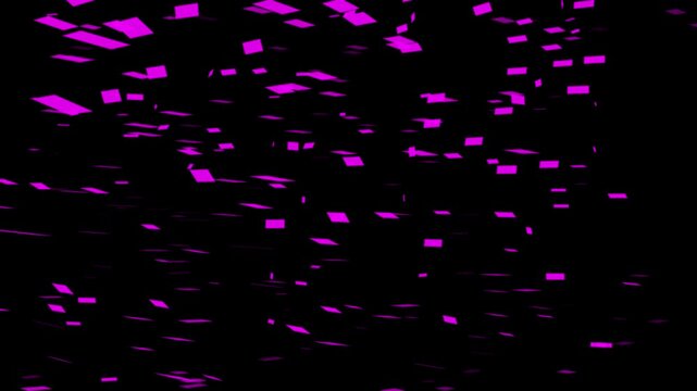 Background Purple neon fragments dancing in the darkness with a checkered pattern. abstrack