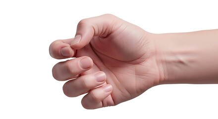 Hand Holds Invisible Object Illustration