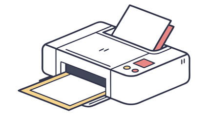 Modern Multifunctional Printer in Isometric View.