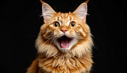Magnificent Maine Coon Cat Portrait: A Stunning Image of a Ginger Cat