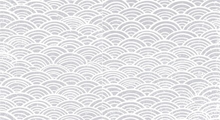 Seamless Pattern of White Arches on a Gray Background with a Textured Appearance for Various Design Applications