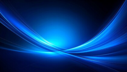 Abstract flowing blue lines on a dark background