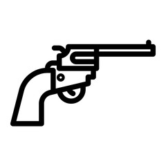 revolver Line Icon