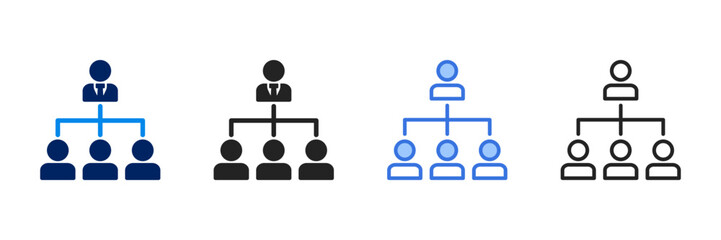 Hierarchy  Icon Set Different Style Collection 