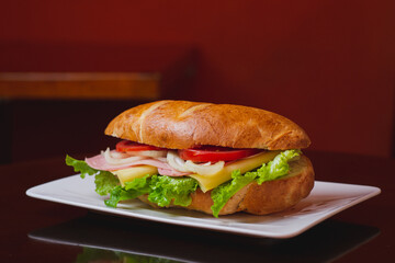 sandwich on a plate