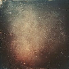 Vintage Grunge Texture with Scratches and Faded Light in Distressed Sepia-Toned Film Style
