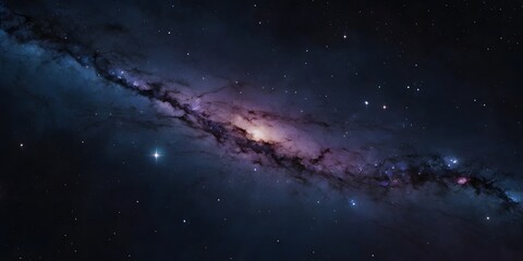 Fototapeta premium Vast Galaxy Space Scene with Bright Stars and Cosmic Dust in Deep Space