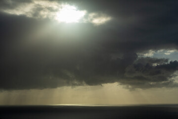 Obraz premium 夏の奄美大島の空と海。