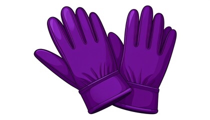 Obraz premium Pair of purple winter gloves