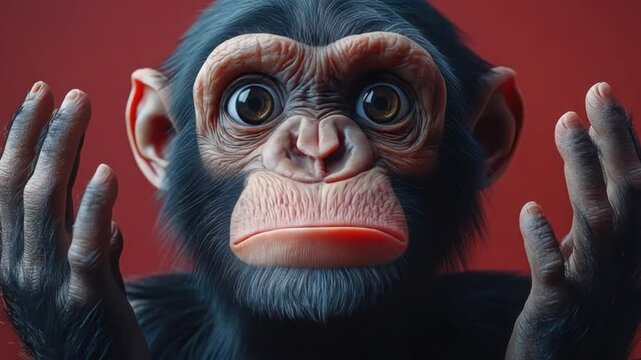Startled Chimpanzee