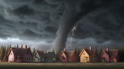 a tornado that hit a city