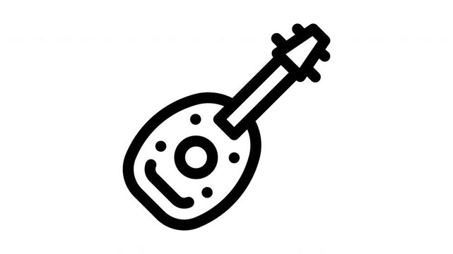 lute minimalist line animation