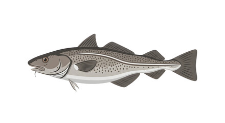 Atlantic Cod Fish Illustration: Marine Wildlife and Seafood Design
