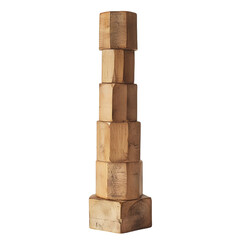 stack of wooden bricks