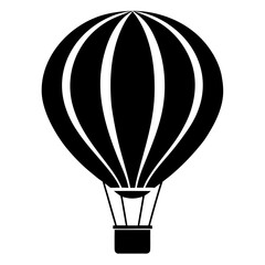 Naklejka premium Minimal Balloon Black Silhouette
