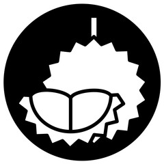 durian king fruit icon design