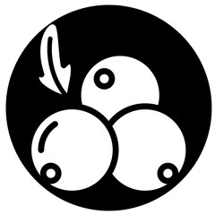 blueberry fruit icon design