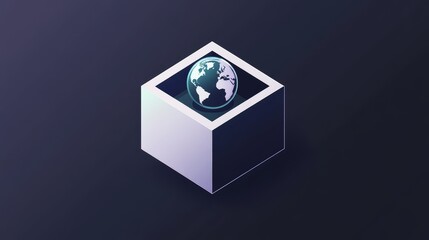 Tech-Inspired Minimalist Geometric Icon