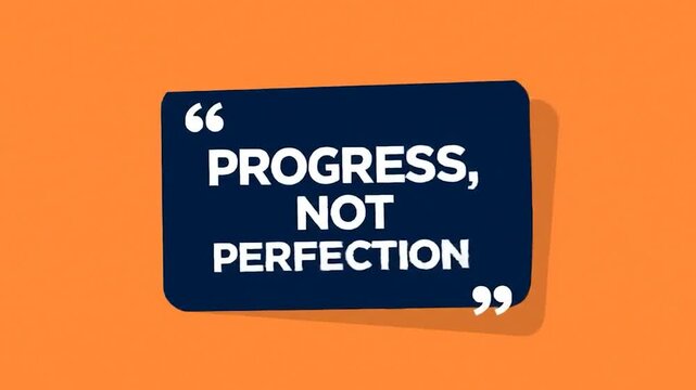 Motivational message on an orange backdrop