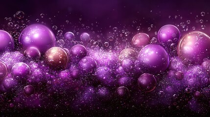 Purple Bubbles: A Symphony of Shimmering Spheres