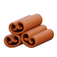 Cinnamon Stick Spice 3D Illustration