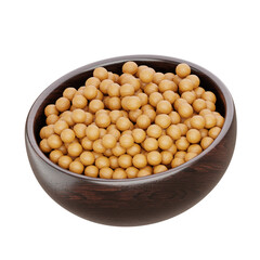 Coriander Seeds with Bowl 3D Illustration